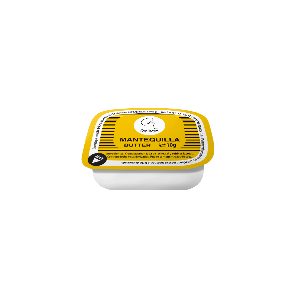 Caja Mantequilla Relkon Mini Pote 10gr 200 Unidades