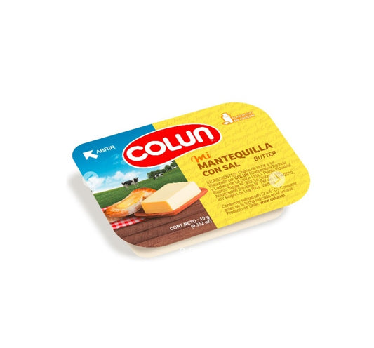 Mantequilla Colun Mini Porcion Con Sal Sachet 10 Gr 200 Unidades